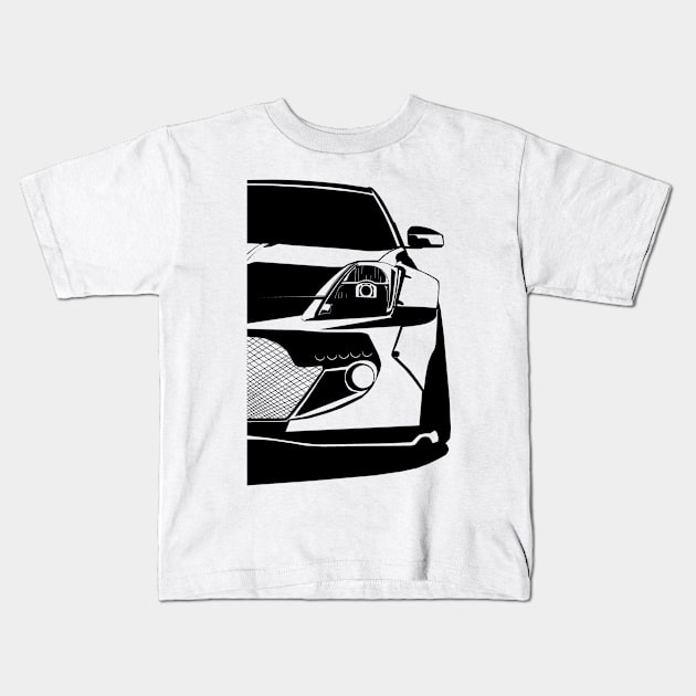 Nissan 350Z Z33 Rocket Bunny Front View Kids T-Shirt by Rebellion Store